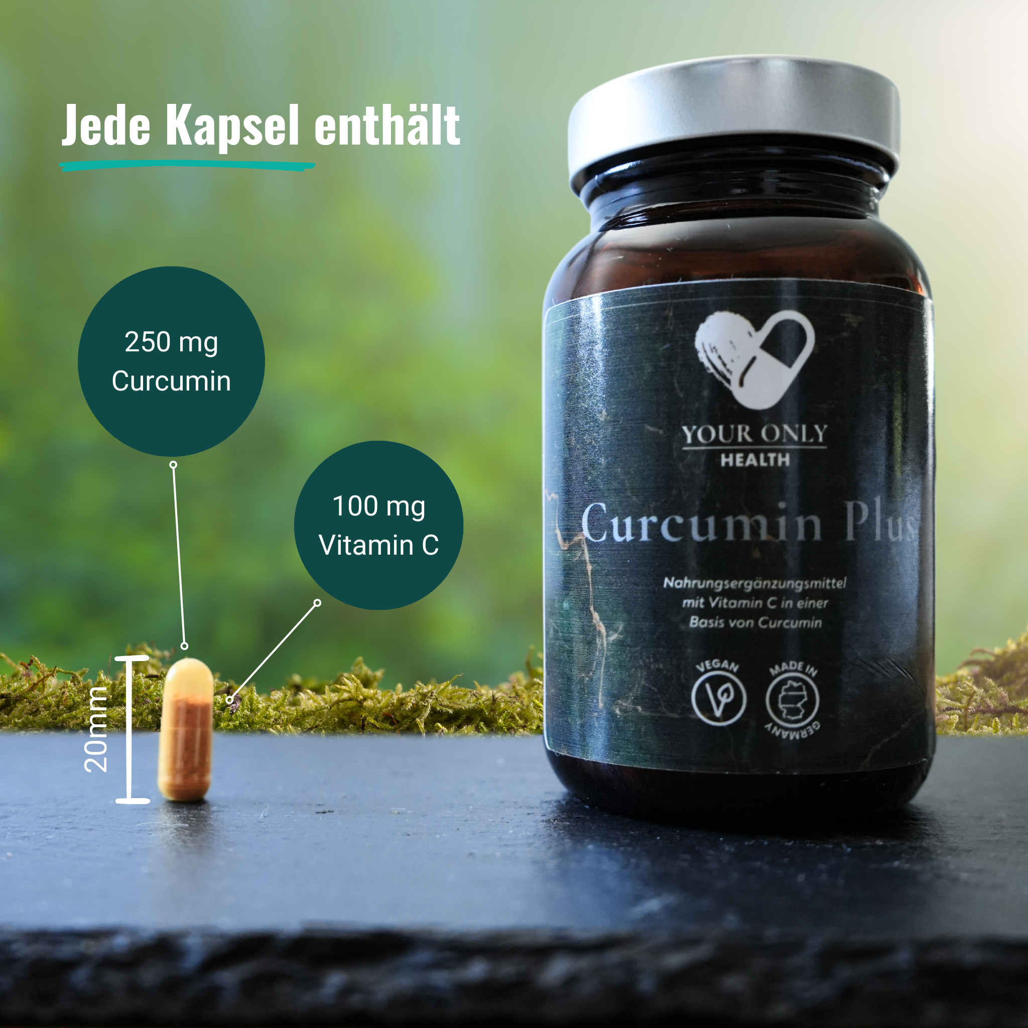 Curcumin+ Multitalent Vitamin C - 60 Kapseln