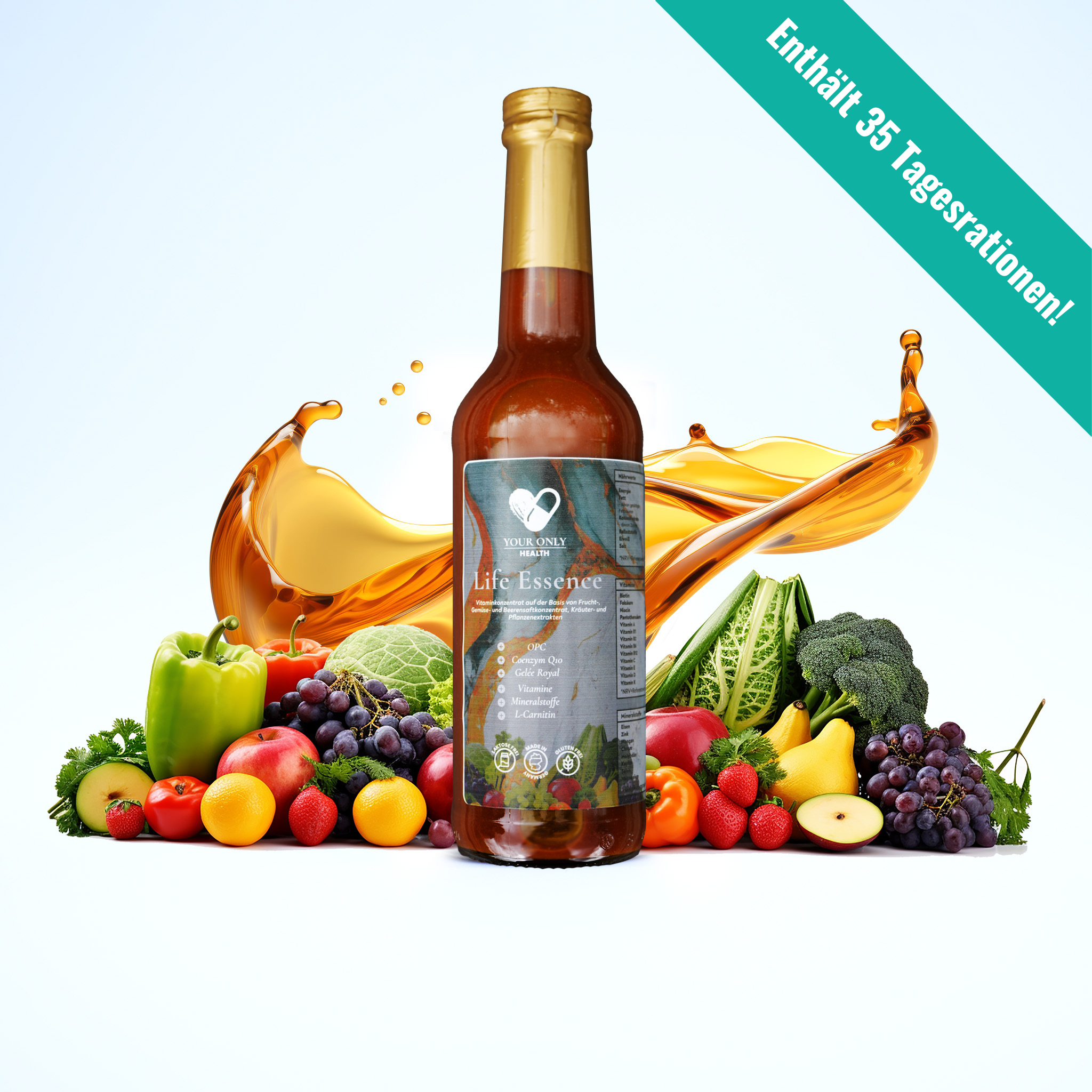 Life Essence - Powerkonzentrat - 350 ml Glasflasche