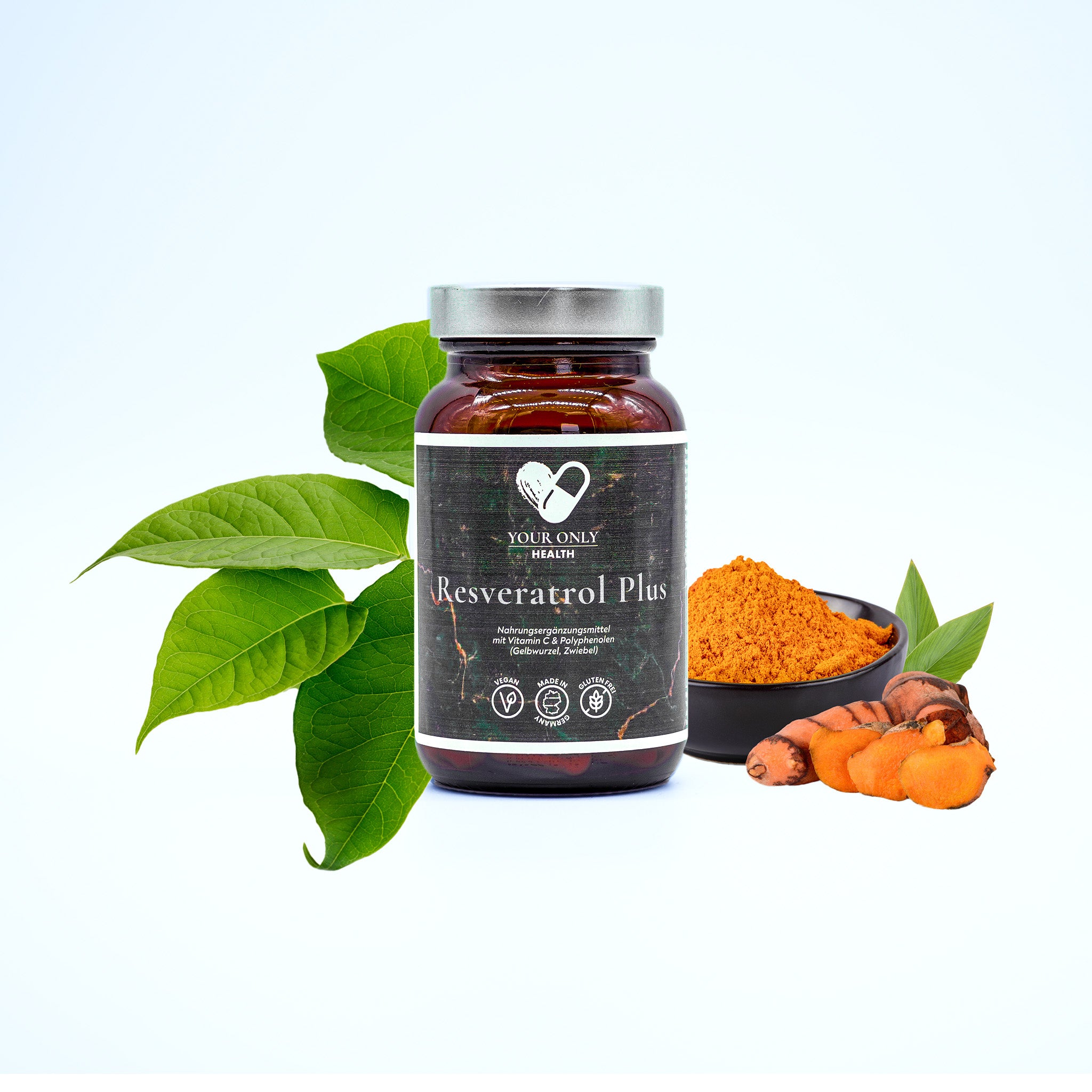 Trans Resveratrol, Curcumin und Multivitamin-Komplex - 60 Kapseln