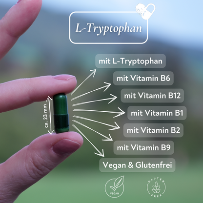 L-Tryptophan mit B-Vitaminen - Stimmungsbooster - 60 Kapseln